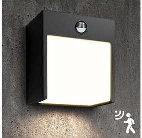 Aplică LED de exterior cu senzor Brilagi TERNI LED/12W/230V negru IP54