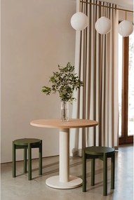 Masă de dining rotundă cu blat cu aspect de lemn de stejar ø 80 cm Sool – noo.ma