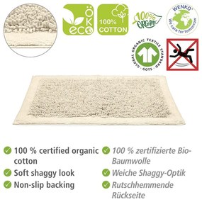 Covoraș de baie crem din material textil 60x90 cm Sidyma – Wenko