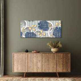 Tablou - Tradafiri și cercuri (120x50 cm)