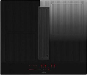 Plita vitroceramica incorporabila cu sistem de aspirare Elica NikolaTesla Velvet BL/A/60, 7,2 kW, Putere de aspirare 620 m³/h, Autocapture, Comfort Silence, Bridge Zone, Stop&Go, Negru