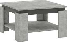 Masuta cafea LEJSY, gri beton/gri grafit, 68x68x41 cm