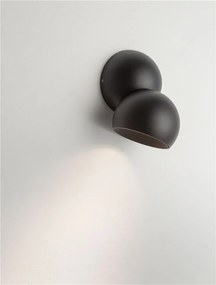 Spot LED aplicat aluminiu LUSA negru