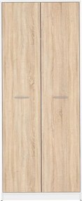 Dulap NEPO PLUS, stejar sonoma/alb, PAL, cu 2 usi, 80x55x197 cm