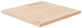 342929 vidaXL Blat de masă pătrat, 50x50x2,5 cm, lemn masiv stejar netratat