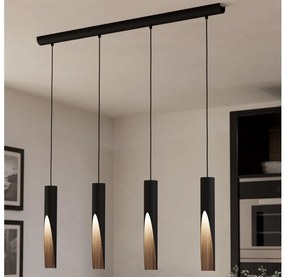 Lustră LED pe cablu Eglo 901733 BARBOTTO 4xGU10/4,5W/230V 3000K negru/maro