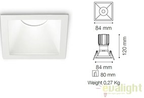 Spot LED incastrabil design modern GAME FI1 SQUARE negru / alb 192406