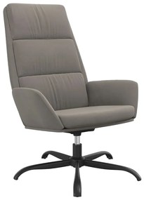 341407 vidaXL Scaun de relaxare, gri deschis, catifea