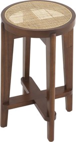 Scaun de bar din lemn finisaj maro design modern Dareau, H-67cm 114181 HZ