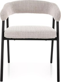 Scaun de dining KATANA cu picioare negre, gri