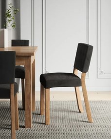 Scaun tapitat, RODOS 80, ADRK Furniture (Culoare: Stejar)