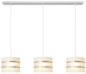 Lustră pe cablu HELEN 3xE27/15W/230V albă/aurie
