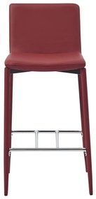 Set mobilier de bar, 3 piese, rosu vin, piele ecologica Bordo, 3