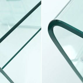 Masuta din sticla Fantome Trapez 70cm