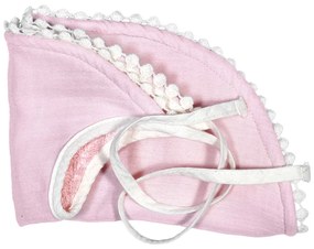 Bavețică din muselină Kindsgut London, roz
