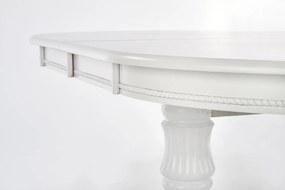 Set masa extensibila Joseph L150-190 cm + 4 scaune Barock gri/alb