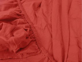 Cearsaf de pat din jerseu pentru patut copii Culoare rosu, 70x140 cm