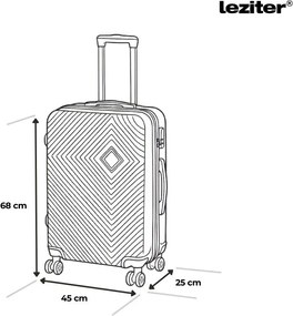 TraveLux Pro VII set valiză rulantă aur roz