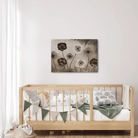 Tablou - Flori desenate (70x50 cm)