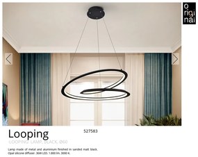 Lustra LED design ultra-modern Looping 60cm