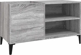 vidaXL Dulap pentru discuri gri sonoma 84,5x38x48 cm lemn prelucrat