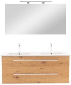 Mobilier complet de baie Vario Clam 120, stejar alb