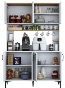 Dulap Jevy Walnut și Alb