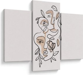 Tablou - Line art facials (90x60 cm)