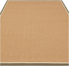 Covor kaki/în culoare naturală reversibil, țesut manual din iută 120x170 cm Bordo Herringbone Khaki – Asiatic Carpets