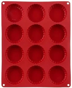 Forma din silicon Segret de Gourmet pentru prajituri, 12 prajituri, 36.9 x 26 x H 2.6 cm