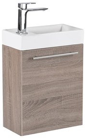 Mobilier de baie fantastic, cu lavoar, în culoarea stejarului York