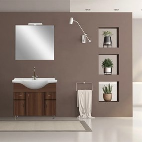 Mobilier complet de baie Bianca Prime 85, culoare Aida nuc