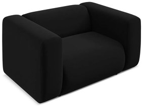 Fotoliu negru cu tapițerie din catifea Ekahi – Makamii