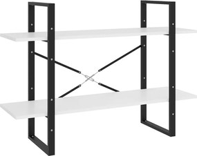 vidaXL Bibliotecă cu 2 rafturi, alb, 100x30x70 cm, PAL