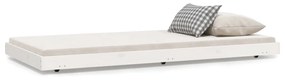 823510 vidaXL Cadru de pat, alb, 75x190 cm, lemn masiv de pin