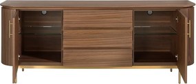 Comoda moderna design LUX Wood and Gold