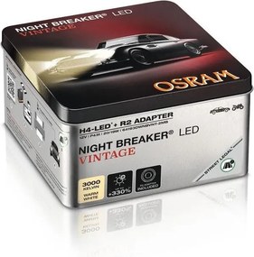 Set 2x becuri LED auto NIGHT BREAKER VINTAGE H4 P43T/20W/12V 3000K - Osram