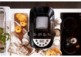 Masina de facut paine Mesko MS 6022, 1/1.5 kg, 850 W, 15 programe, Afisaj LCD, Agitator dublu, Cos mobil, Negru