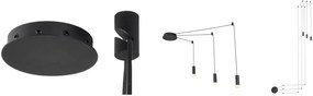 Lustra moderna cu 10 pendule de 3metri Ziko G9 negru