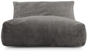 Fotoliu bean bag crem cu tapițerie din catifea reiată Sofa Lounge – SLOWDOWN