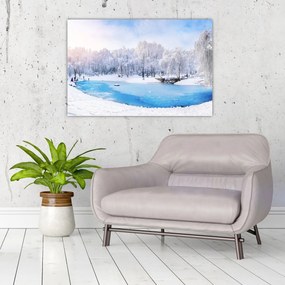 Tablou - Lac de gheață (90x60 cm)