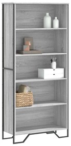 vidaXL Bibliotecă, gri sonoma, 80x31x169 cm, lemn prelucrat