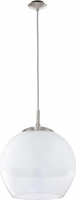 BRILAGI - lustra LED pe cablu RETRO GLASS 1xE27/60W/230V crom mat/alb