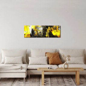 Tablou - Fotbal în marele oraș (cu ceas) (90x30 cm)