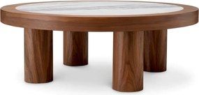 Masuta Design LUX, Marmura, Furnir Nuc, Presedio 100cm