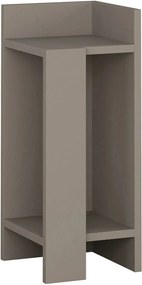 Noptiera Elos Right, gri inchis, PAL melaminat, 25x27x60 cm