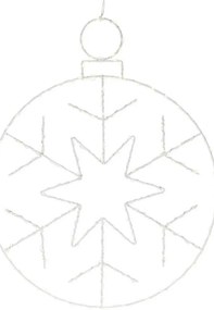 Decorațiune suspendată de Crăciun cu LED-uri Kerstball Snowflake 250 LED, 48 cm