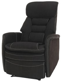 Fotoliu pentru relaxare, material textil ciocolatiu, KOMFY