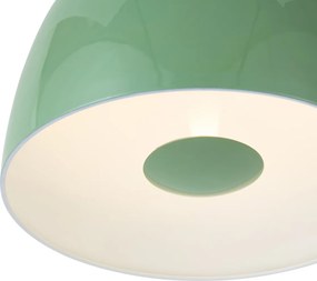 Plafonieră retro verde cu interior alb - Vera