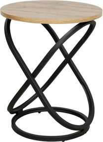 Masuta cafea EOS E, stejar artisan/negru mat, 45x55 cm